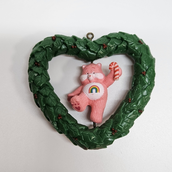 Care Bears Other - VINTAGE Care Bears Spinning Cheer Bear Heart Wreath Christmas Ornament 1984